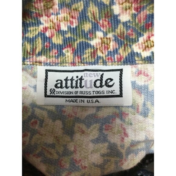 Vintage corduroy jacket Shacket size 18 floral chore ribbed waistband - Picture 7 of 8